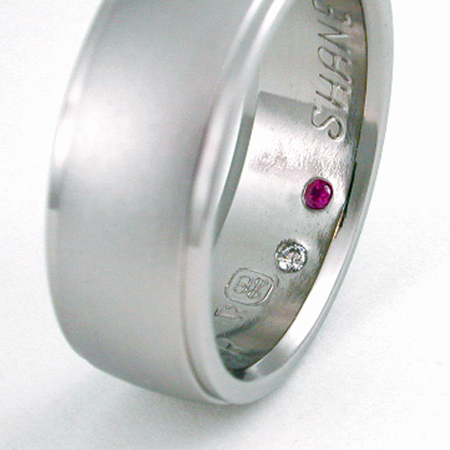Hidden gems in titanium Titanium Wedding Rings, Handcrafted by