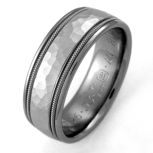 Patagonia titanium ring with platinum Titanium Wedding Rings