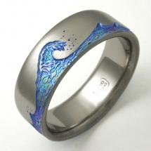 Ring shown is 8mm, size 11.5. Titanium Wedding Ring by Exotica Jewelry