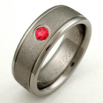 Titanium Wedding Ring by Exotica Jewelry