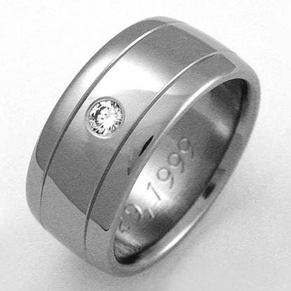 Titanium Wedding Ring by Exotica Jewelry