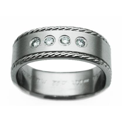 Titanium Wedding Ring by Exotica Jewelry