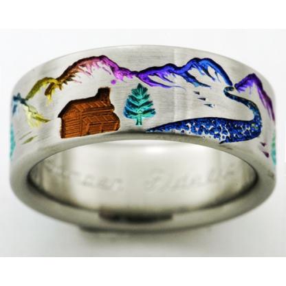 Titanium Wedding Ring by Exotica Jewelry