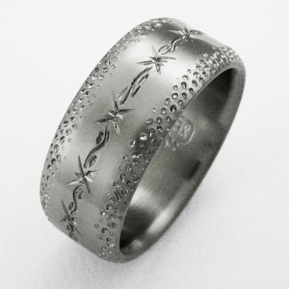 Titanium Wedding Ring by Exotica Jewelry