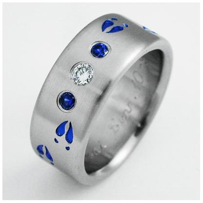 Titanium Wedding Ring by Exotica Jewelry