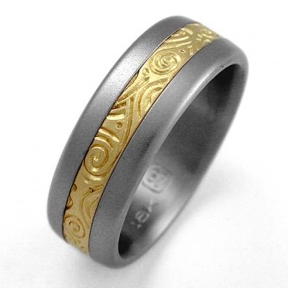 Titanium Wedding Ring by Exotica Jewelry