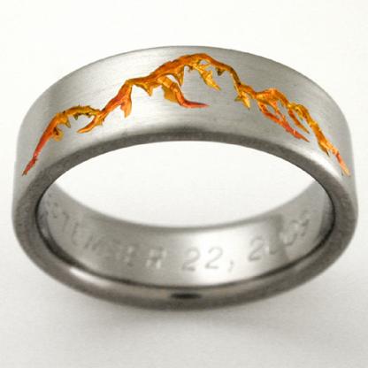 Titanium Wedding Ring by Exotica Jewelry